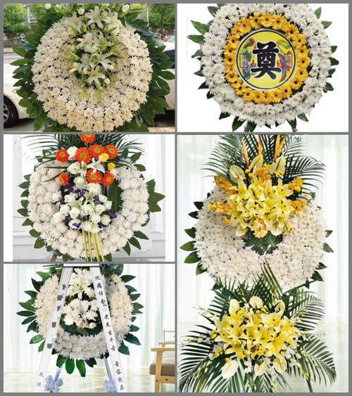 福建龙岩永定区高陂镇平在村花圈速递